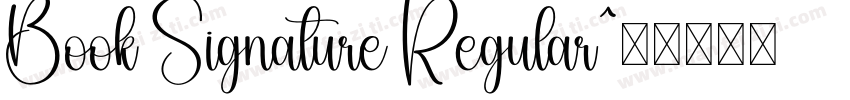 Book Signature Regular字体转换